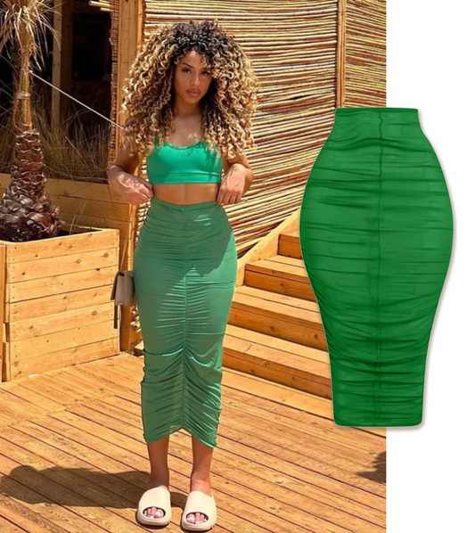 Green Mesh Skirt