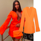 Orange Blazer Dress